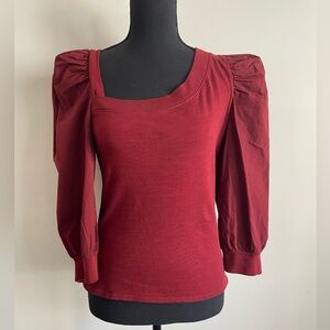 Nation LTD Women's Long Sleeve Top - Burgundy